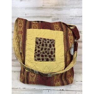 SALMAGUNDI X-Large Shoulder Bag Purse Tote Reversible Hippie Boho Bohemian USA